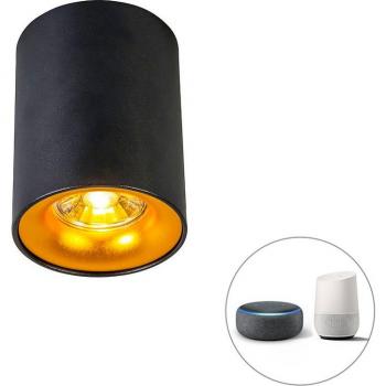 Foco inteligente WiFi GU10 negro y dorado Ronda con diseño moderno