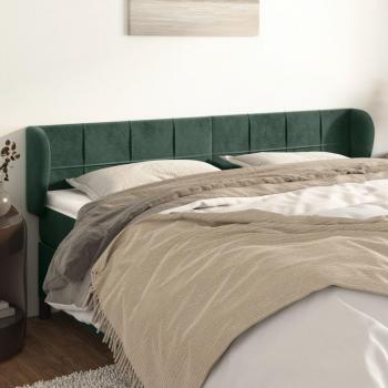 Cabecero de terciopelo verde oscuro 183x23x78/88 cm vidaXL