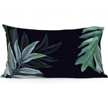 Funda de almohada Happyfriday Ebony - Suave y cómoda funda de almohada 100% algodón, fabricada en España