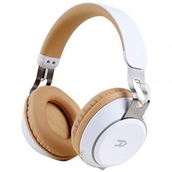 Avenzo - Auriculares Inalámbricos, Modelo AV-HP2001W, con Bluetooth, con Asistente de Voz, Función Manos Libres, Auriculares con Micrófono, Auriculares Inalámbricos Diadema, Color Blanco