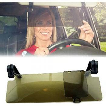 LEORX Parasol con clip para espejo de coche, anti deslumbramiento y anti reflejos