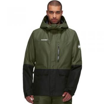 Chaqueta térmica con capucha Mammut Fall Line HS verde negro - M