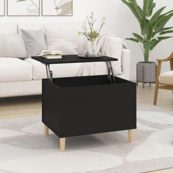 Mesa de centro madera contrachapada negro 60x44.5x45 cm
