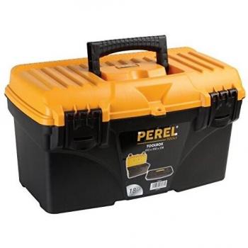 Caja de Herramientas Perel OM18 - Negro/Naranja