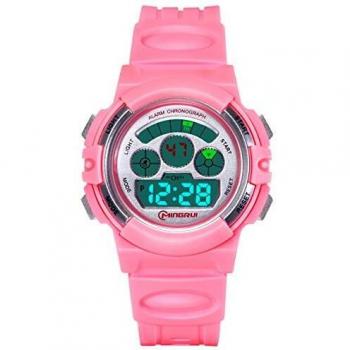 Reloj Digital Niños, Reloj de Pulsera Niña Multifunción con Pantalla LED Deportivo Impermeable para Niños, Niñas Reloj Infantil Aprendizaje para Niños 4-15 Años