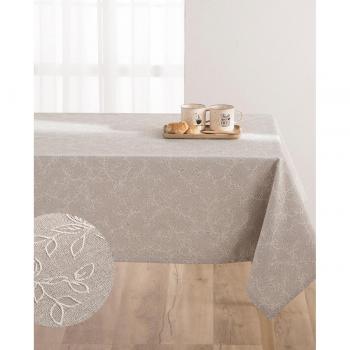 Mantel antimanchas tejido jacquard Pradera Lino