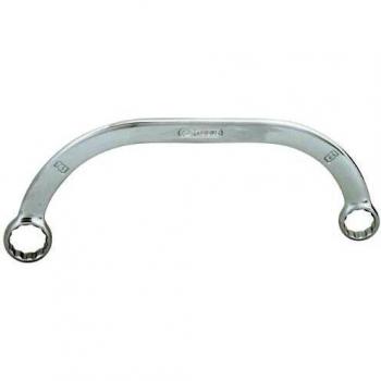 Llave poligonal de medialuna KS TOOLS 518.0856, 14x17mm, cromo vanadio, acabado cromado