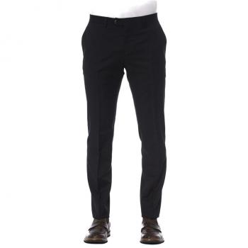 Trussardi Black Virgin Wool Suit Trousers for Men, Size S