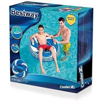Flotador Hinchable Neumático Azul Ø102 cm con 2 Asas para Mayores de 10 Años