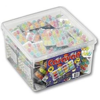Caravan 01306 - Caramelos con sabor a frutas, Bote de 135 unidades