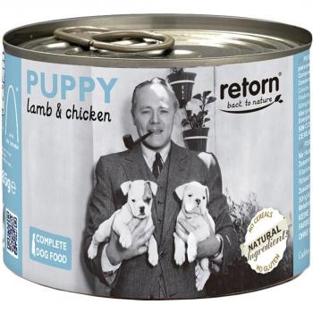 Retorn Comida Húmeda para Cachorros Sabor Cordero y Pollo Lata 185g