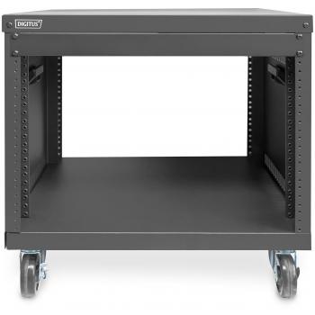 Rack Universal 19 con Ruedas, 8U, Capacidad de Carga 136 kg, Color Negro