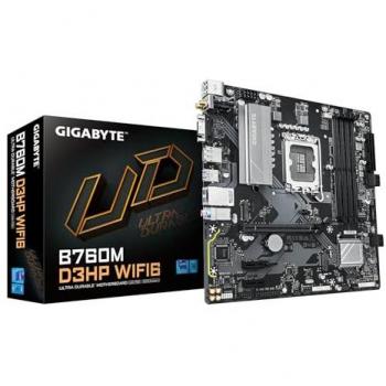 Placa Base GIGABYTE B760M D3HP WIFI6 mATX - Compatible con procesadores Intel Core 14ª generación, VRM digital 4+1+1 fases, hasta 5600 MHz DDR5,