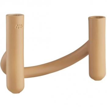 Kähler Design Nelle – Jarrón O. Candelabro Altura 14 cm, marrón avellana