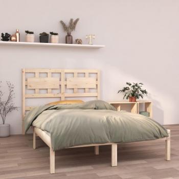 Estructura de cama madera maciza 140x200 cm marrón Vidaxl