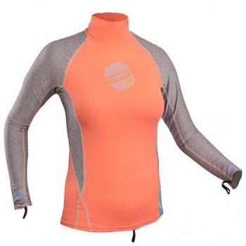Gul 2018 Ladies Swami Long Sleeved Rash Vest Coral/Marl RG0331-B4 Ladies UK Sizes - 18