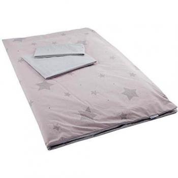 Petitpraia Etoile Rosa Funda Nórdica Tríptica + Protector Cuna 70 + Relleno