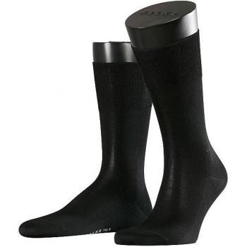 Falke No. 4 Luxury Black Silk Dress Socks for Men, Size 43-44