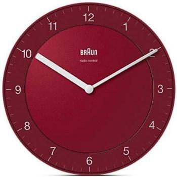Braun Reloj de Pared controlado por Radio, plástico, Color Rojo