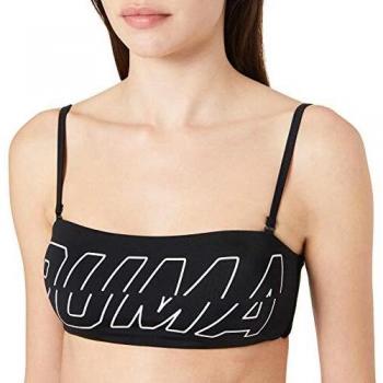 PUMA Swim Women's Bandeau Top Parte Superior de Bikini, Negro Combo, M para Mujer