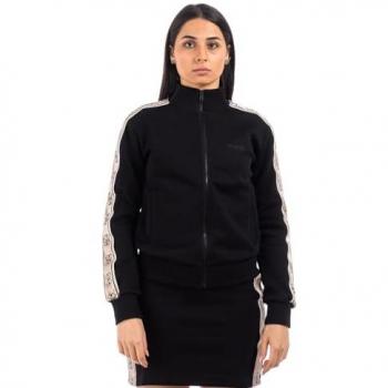 Logo Side Band Sweatshirt - Regular Fit Black Women's Zip-Through XL