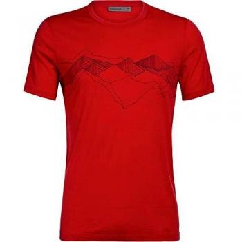 icebreaker 150 Tech Lite Crewe Otter Paddle Men - Camiseta de manga corta para hombre, Hombre, patrones picoteados, small