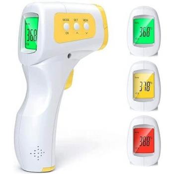 Termómetro infrarrojo de fiebre Cocobear, termómetro digital sin contacto, modo frente / habitación / objeto, alarma de fiebre, adulto / bebé / anciano
