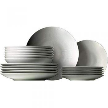Vajilla de Porcelana Loft de 18 Piezas Thomas para 6 Personas, Apta para Lavavajillas y Microondas