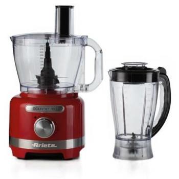 Robot de cocina Ariete Gourmet Pro Moderna 1000W, Tritatutto 3L y Frullatore 2L, Color Rojo