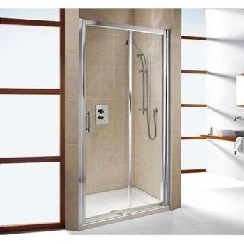Mampara Frontal 1+1. 150cm. Cristal de seguridad transparente. 6mm de grosor. Altura 195cm