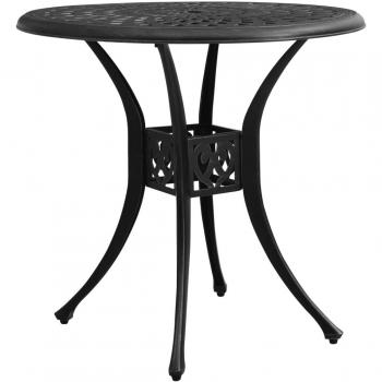vidaXL Garden Table Black 78x78x72 cm Cast Aluminium