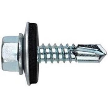 Index Fixing Systems BZABE164819 Tornillo Autotaladrante de Cabeza Hexagonal, 4.8 x 19 mm, P16, Set de 18 Piezas
