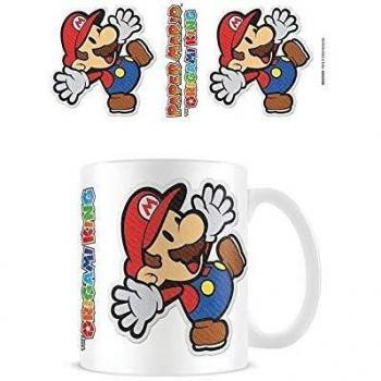Super Mario Paper Mario - Sticker Unisex Taza Blanco, cerámica,