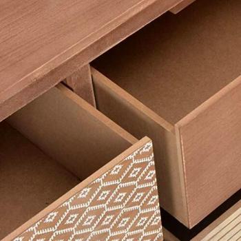 SengentoStyle Wandtafel met 8 lades 120x30x76 cm massief grenenhout