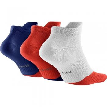 Nike 3PPK DRI-FIT LGHTWT HI-LO - Pack 3 pares de calcetines para hombre, color rojo, talla S