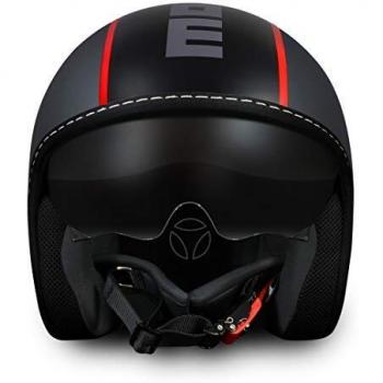 MOMO Design - Casco Jet Blade gris mate rojo fluorescente L