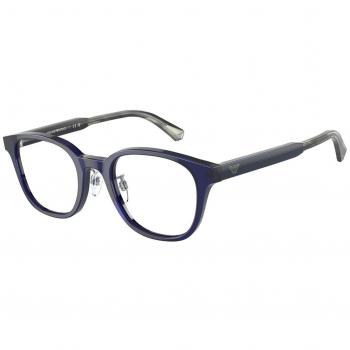 Emporio Armani Gafas Graduadas EA 3216D 5358 Asian Fit para Hombre Azules con lentes recetados de tamaño 49