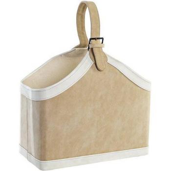 Revistero DKD Home Decor Camel Crema Poliuretano (40 x 19 x 50 cm)