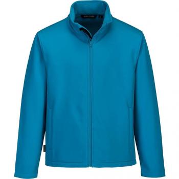 Chaqueta Softshell Impresa y Promocional para Hombre Portwest Aqua XL, Cortaviento y Antiagua (2 Capas)