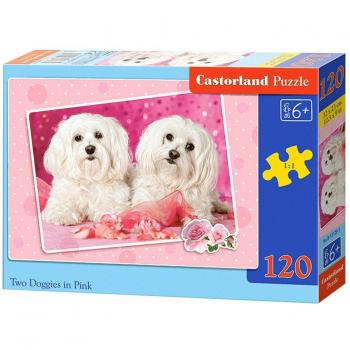 Castorland Two Doggies in Pink 120 Pieces Puzzle