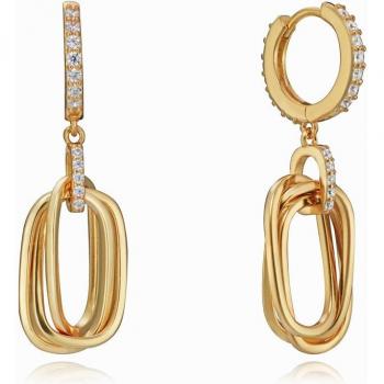 Pendientes Viceroy Elegant de Plata de Ley con Baño de Oro y Circonitas