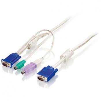 Cable KVM PS/2 y USB de 3m LevelOne