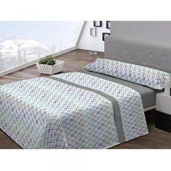 Pierre Cardin Juego sábanas coralina Vail 105 cm. Gris, 100Percent_poliéster, Cama de 105