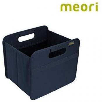 Caja Plegable con Asas y un Compartimento con Dos Bolsillos de Red elásticos, Ideal para Guardar y Transportar, poliéster, Marine/Einfarbig, pequeño