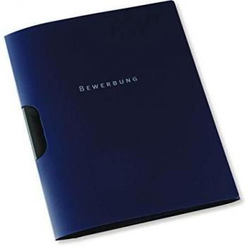 Carpeta de solicitud A4 Oxford job basic con sistema clip-fix, color azul oscuro, 30 hojas