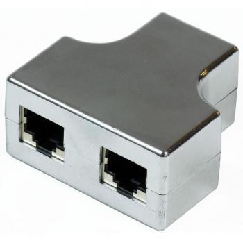 Microconnect Adaptador RJ45-2xRJ45 F/F 8P para Impresoras - Doble Conexión