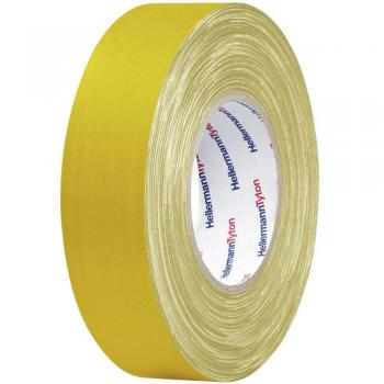 Cinta Adhesiva Textil HelaTape Tex Amarilla 10 m x 19 mm - HellermannTyton