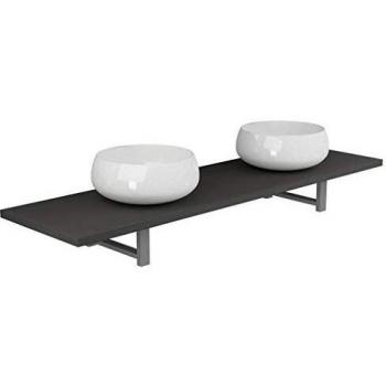 vidaXL Lavabo de Baño con Estante de Pared Cerámica Hogar Jardín Bricolaje Grifo Ducha Aseo Servicio Tocador Pila Ducha Toilette Diseño Decoración