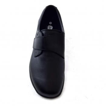 Joya Edward Men's Comfortable Wide Slip-On Shoes - Premium Full Grain Leather, Black