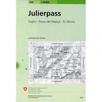 Mapa excursionista y topográfico 268 Julierpass 1:50.000 - Mapiberia f&b